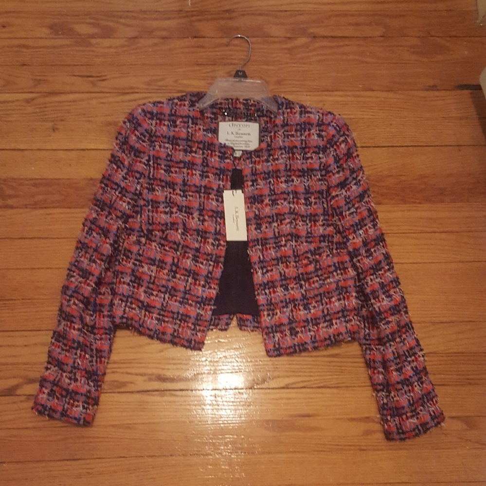 LK Bennett Multicolor Tweed Blazer